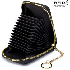 Unisex RFID Blocking Slim Wallet Leather Money Cash Credit Card ID Holders Purse