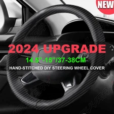 Hand-Stitched DIY Steering Wheel Cover 14.5-15" For Chevrolet Laguna