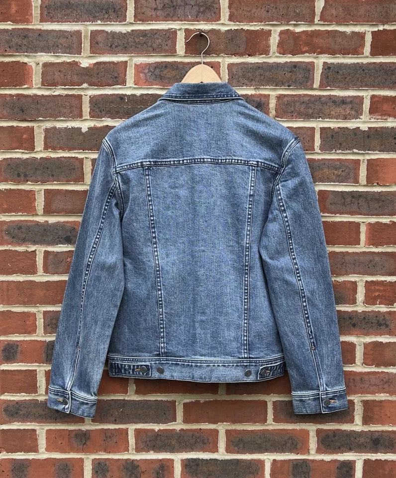 APC Mens Denim Trucker Jacket SMALL A.P.C. Regular Fit Japanese Biker Bomber - Image 2 of 4