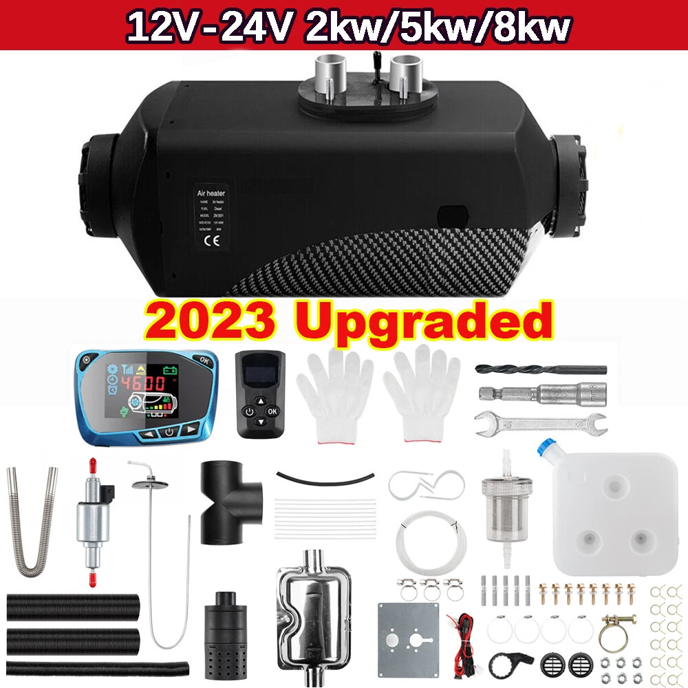8KW 5KW 2KW Diesel Air Heater 12-24V w/ Silencer for RV Car Truck Boat  Trailer | eBay