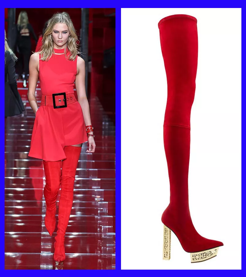 Versace clearance red boots