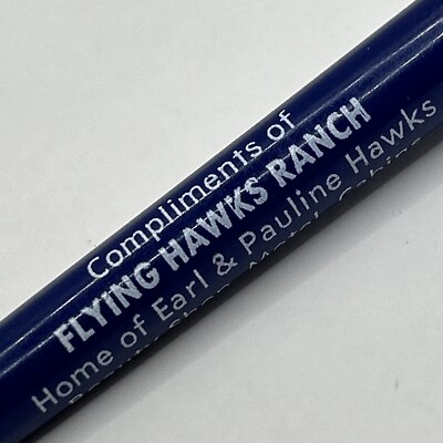 VTG Ballpoint Pen FLYING HAWKS RANCH Earl & Pauline Hawks Bruning Nebraska