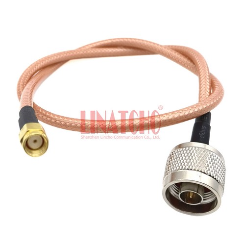50CM RG142 Low Loss 2.4GHz 5.8GHz N Male to RP SMA Male Antenna Jumper Cable - 第 1/12 張圖片