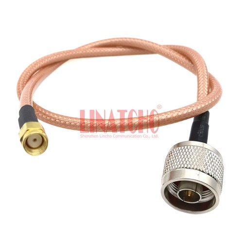 50CM RG142 Low Loss 2.4GHz 5.8GHz N Male to RP SMA Male Antenna Jumper Cable - Afbeelding 1 van 12