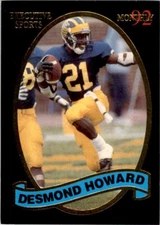 1992 Executive Sports Monthly Desmond Howard ROOKIE Michigan Wolverines RARE!