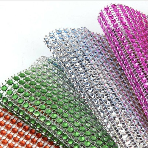 24 Rows Rhinestones Mesh Trimming Shiny Ribbon DIY Crafts Decorations 10 Yards - Picture 3 of 33