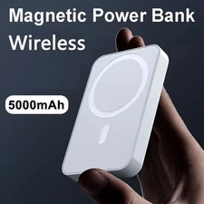5000mAh Power Bank Magnetic Pack Wireless Charger for iPhone 16/15/14/13/12/11