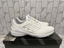 New Adidas ZG23 Golf Shoes Cloud White Silver Waterproof Boost GW1177 Mens Size