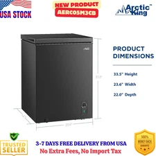 Arctic King 5.1 Cu ft Chest Freezer, Convertible, Black