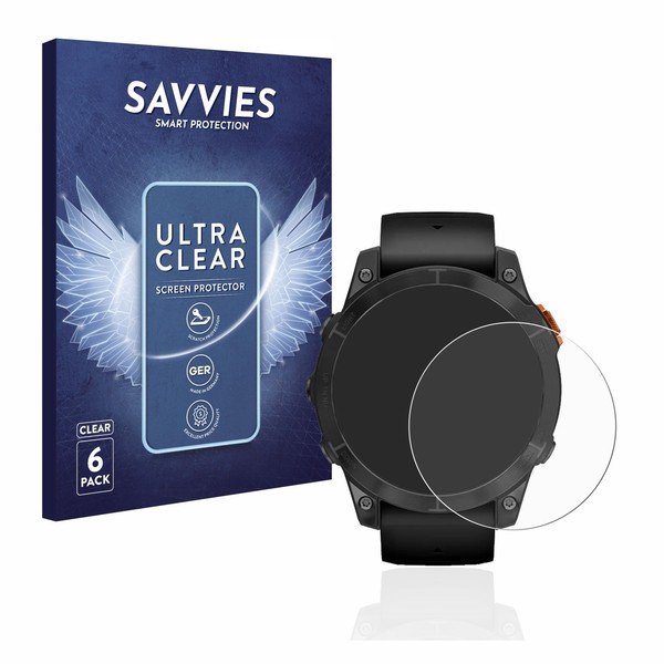 6X Schutzfolie FüR Garmin Fenix 7 Pro Solar (47 Mm) Display Schutz Folie-image