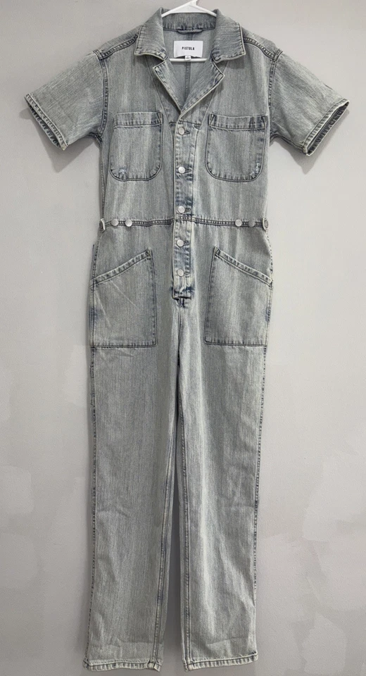 Pistola Grover Short Sleeve Field Suit In Breeze Denim Jean Relaxed Fit Womens S - Image 2 of 4