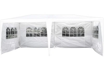 EXPO-BÖRSE GMBH KYNAST EXKLUSIV KYNAST Pavillon mit Seitenteilen weiss 3 x 6 m Partyzelt Pavillion Garten Party