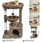 SYANDLVY Small Leopard Print Cat Tree for Indoor Cats, Cat Tower with Scratch...