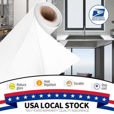 Window Privacy Film, Non-Adhesive Frosted Glass Window Film for Bathroom Bedroom