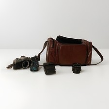 Minolta XG-1 35mm SLR Film Camera W/ MD Rokkor-x 45mm 1:2  Auto 118X Flash