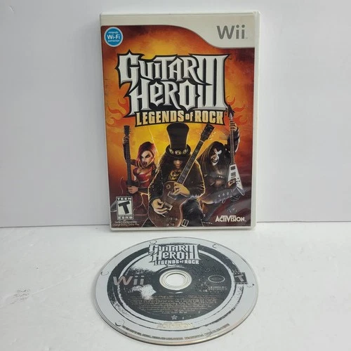 Guitar Hero III 3 Legends of Rock (Nintendo Wii, 2007) No Manual