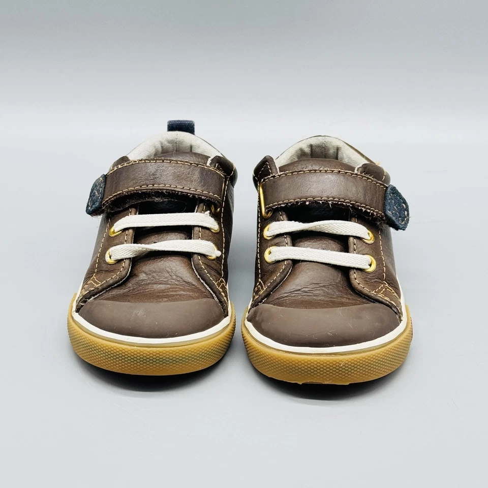 See Kai беговых кроссовок Kids мальчиков 6c коричневый кожаный автомобиль дизайн крюк петля ремень кроссовок - Изображение 3 из 4