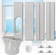 Portable Air Conditioner Window Kit, Adjustable Vertical/Horizontal Sliding 