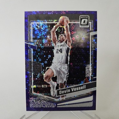 2023-24 Donruss Optic Devin Vassell /99 #184 Purple Fastbreak Disco