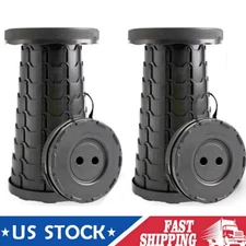 2Pack Portable Telescopic Stool Retractable Camping Hiking Travel Chair Seat US