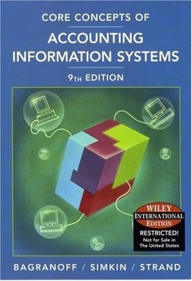 Core Concepts of Accounting Information Systems,Nancy A. Bagrano
