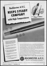 1942 Rockbestos Products Corp. New Haven Connecticut AVC Wires Vintage Print Ad