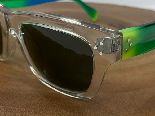 Celine Sunglasses CL 41732 97Q1E As is Clear Green Blue Womens 51 21 145mm Italy - Picture 11 of 13