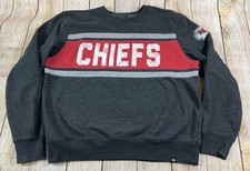 NFL Kansas City Chiefs Football 47 Brand Crewneck Sweatshirt Grey Size XL