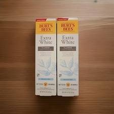 Lot of 2 SEALED Burt's Bees Extra White Fluoride Toothpaste Mountain Mint, 4.7Oz