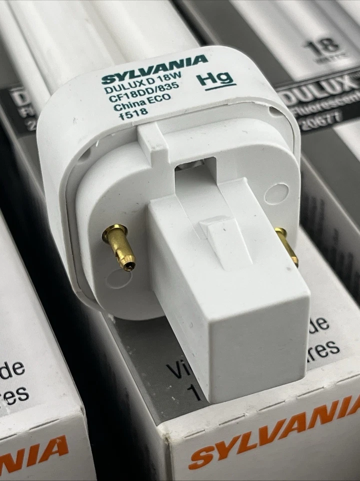 SYLVANIA CF18DD/835/ECO Plug-In CFL Bulb,18W,1150 lm,3500K PK 7 - Image 2 of 4