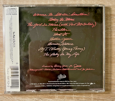 Michael Jackson Thriller CD Pop Rock 1982 Epic Records 80's Billy