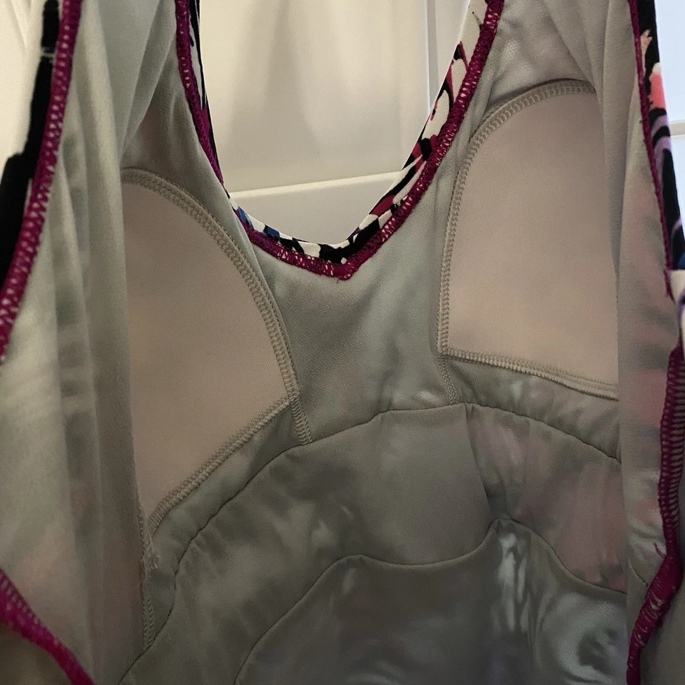 Traje de baño Speedo para mujer 8 de una pieza halter corbata top festival fucsia animal remolino Foto 4 de 4