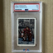1952-53 Parkhurst TERRY SAWCHUK PSA 3 Red Wings 2nd year card #86 