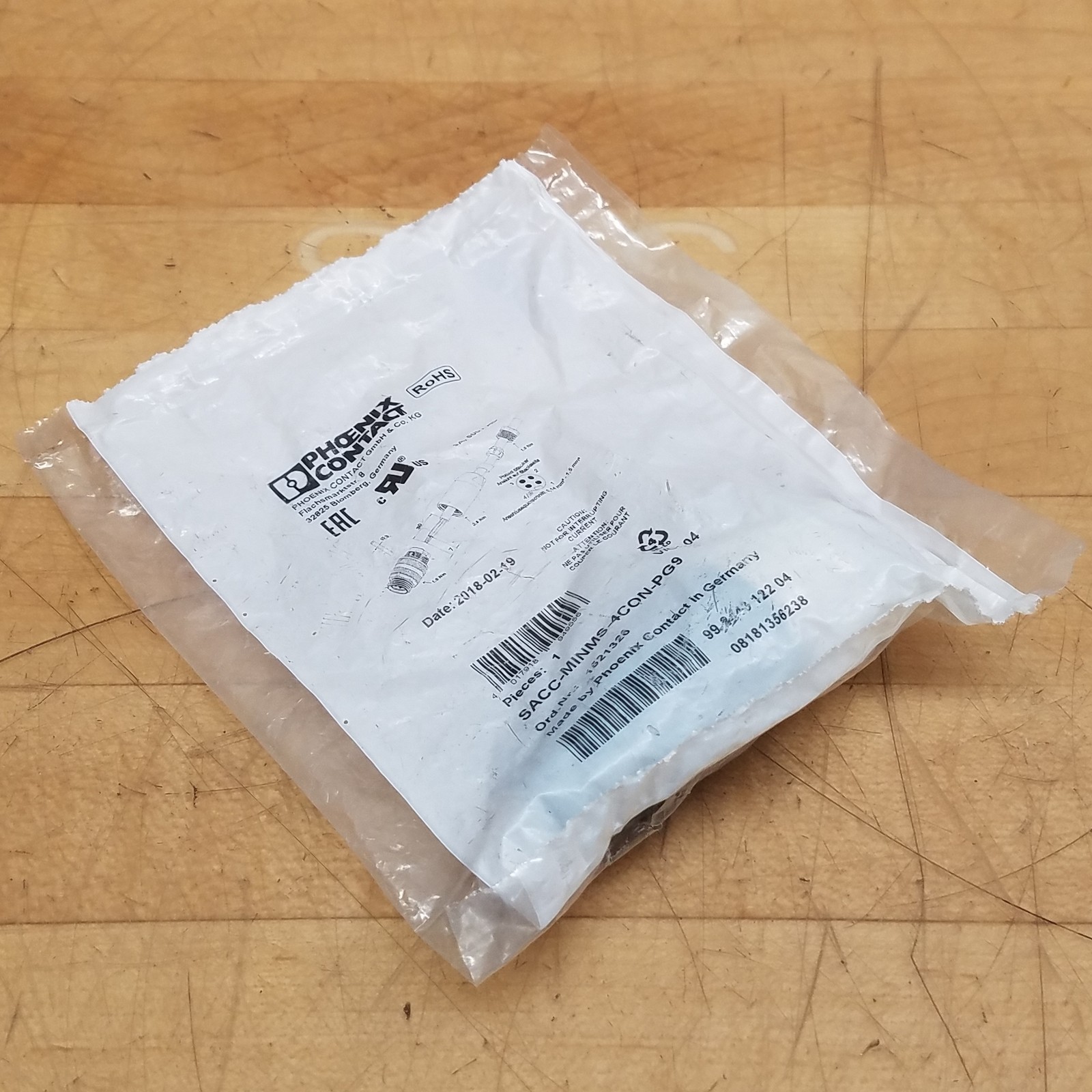 Phoenix Contact SACC-MINMS-4CON-PG9 Connector Plug, 4 Pin - NEW