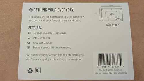 Cartera Ridge Slim Bloqueo RFID Alaska Crepúsculo (Púrpura) Nueva Limitada - Imagen 2 de 2