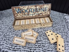 Vintage Woodbine Cigarettes Dominoes Full Set Advertising Tin WD & HO Wills