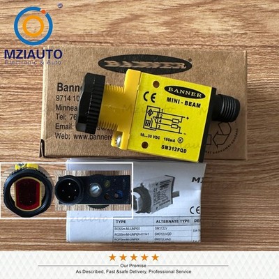 Photoelectric Sensor Fiber Optic Switch For Banner SM312FQD 26836 Mini Beam 4Pin