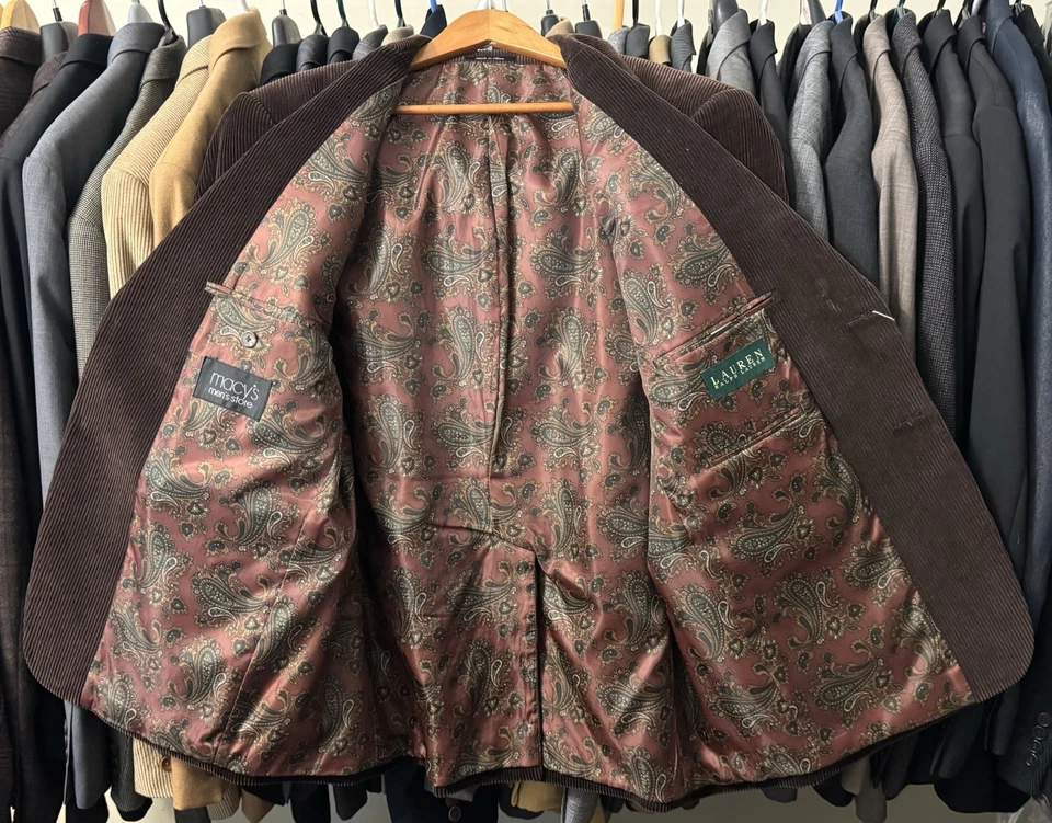 Ralph Lauren Corduroy Blazer Sport Coat Jacket Size 42S Short - Image 2 of 4