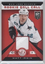 2013-14 Totally Certified Rookie Roll Call Red Jersey Matt Irwin #RR-MI 0a7