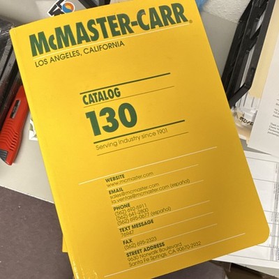 McMaster-Carr Catalog 130 Los Angeles CA Edition 2024 BRAND NEW