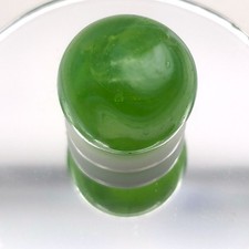 Green Vaseline Old Machine-Made Marble Glows under a Blacklight 11/16