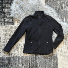 Champion C9 Women's Black JACKET Fleece Full Zip Band Collar Small