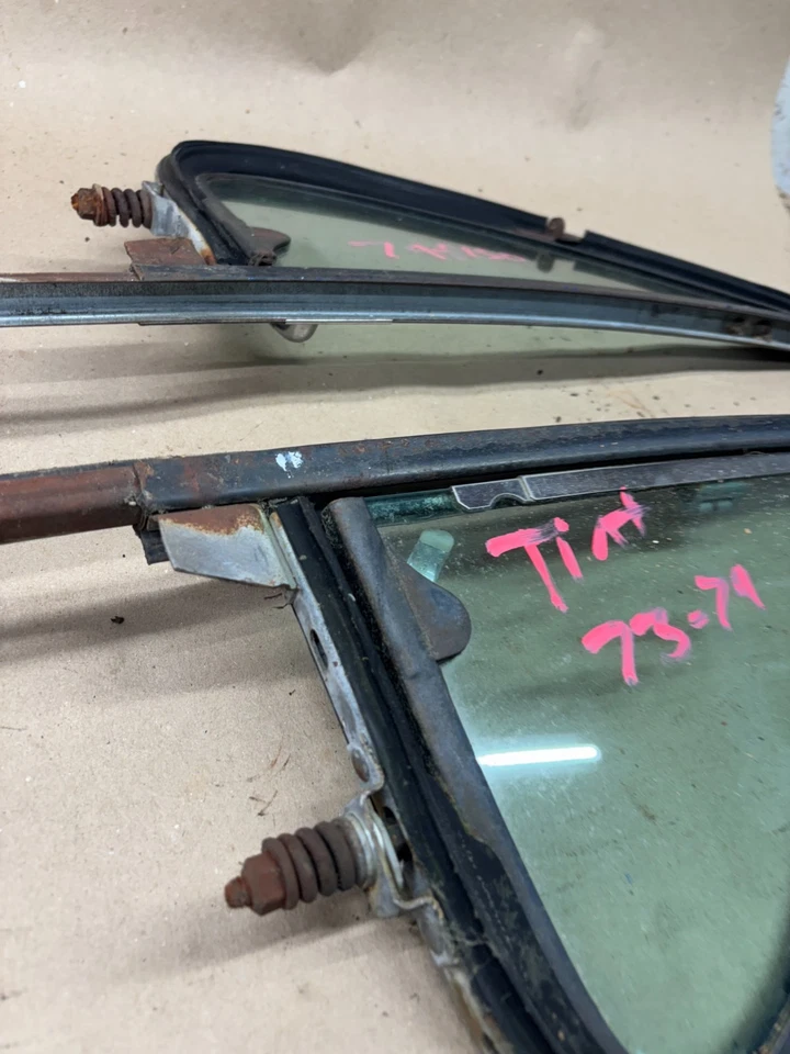 1973-79 Ford F100 F150 F350 SET A/C GREEN GLASS VENT WING WINDOWS SUN X TINTED - Image 4 of 4