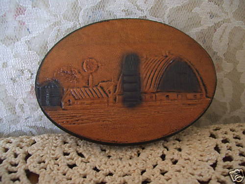 Leather Belt Buckle Farm Design-image