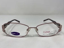 Clear Vision ABIGAIL ROSE 56-17-135 Pink Metal Full Rim Eyeglasses Frame CC21