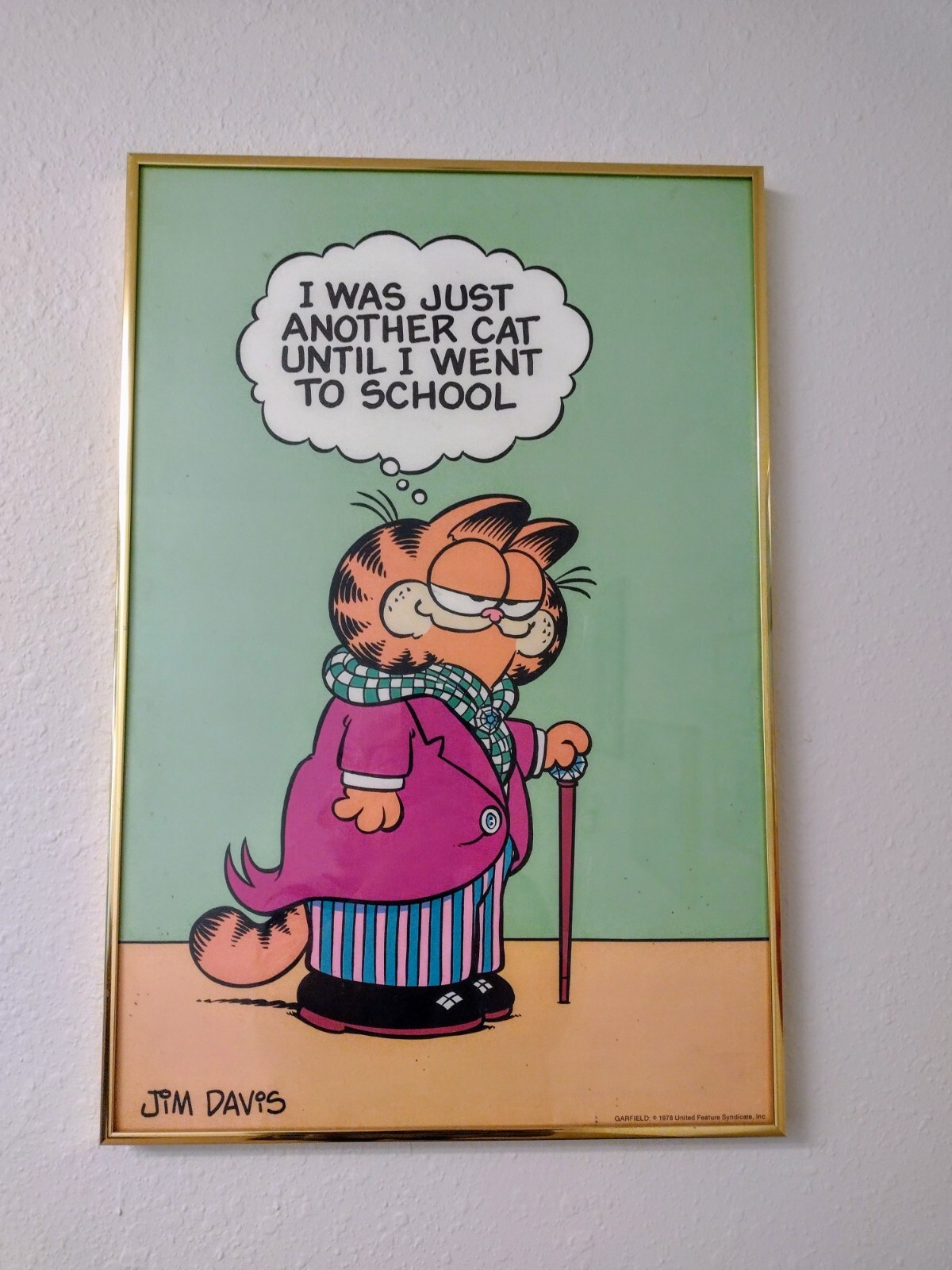 VTG Lot 3 GARFIELD Framed Wall Posters Jim Davis - First Owner. OBO | eBay