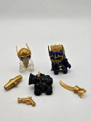 Moose Treasure X King Gold Skele Exis Figure Gold Dipped Treasure Lot Of 6