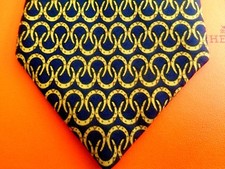 NEW WITHOUT TAG HERMES-PARIS SILK TWILL TIE HAND MADE IN FRANCE