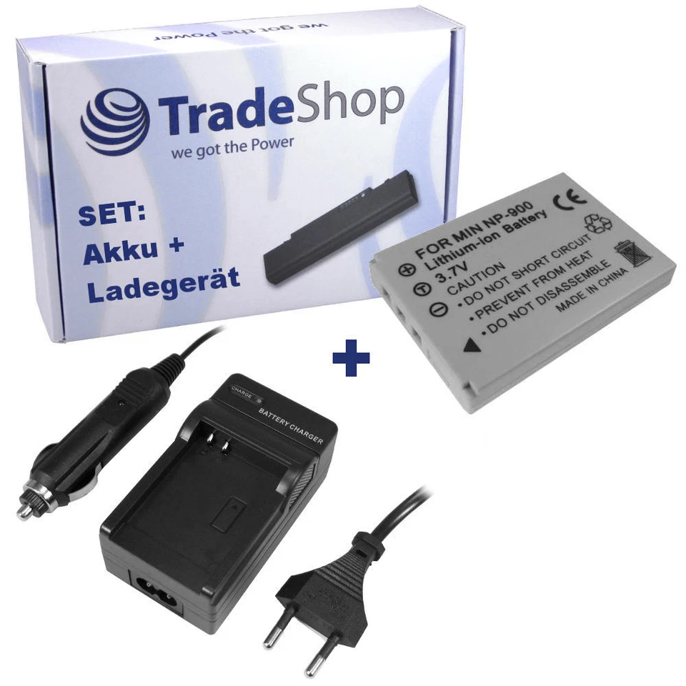 TRADE-SHOP AKKU 950mAh + LADEGERÄT für Jenoptik JD10.0 Z-3SL