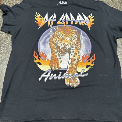 Def Leppard Classic Rock World Tour T-Shirt Men's Size Large  Black
